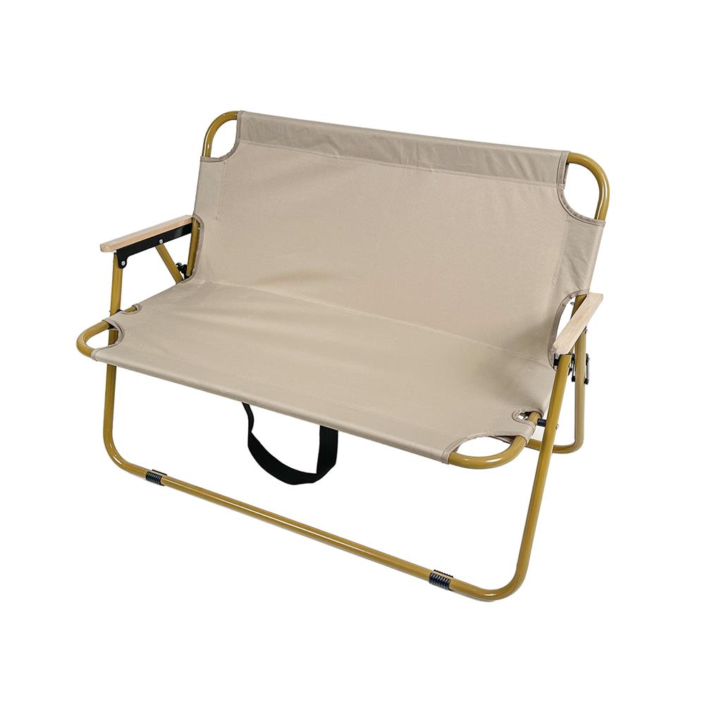 เก้าอี้พับตั้งแคมป์ SPRING WOOD GRAIN 108X60 ซม. สีครีม