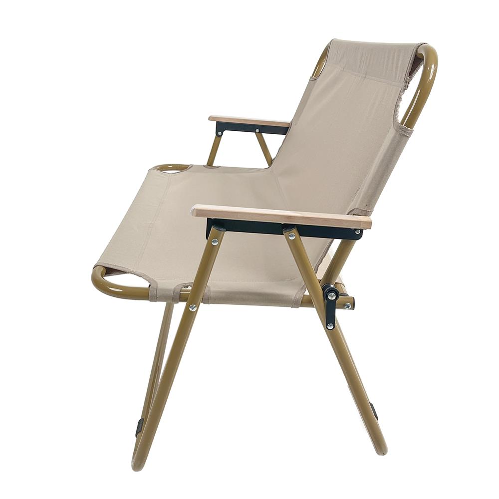 เก้าอี้พับตั้งแคมป์ SPRING WOOD GRAIN 108X60 ซม. สีครีม