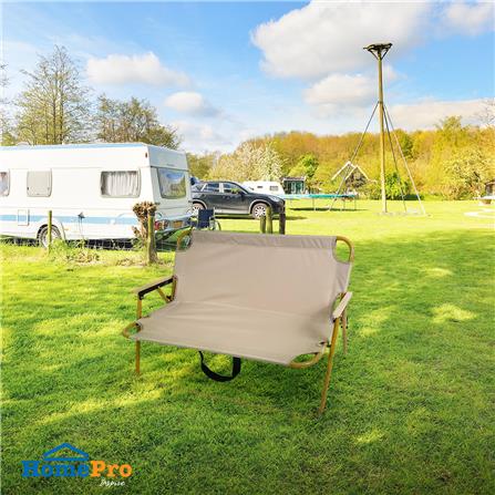 เก้าอี้พับตั้งแคมป์ SPRING WOOD GRAIN 108X60 ซม. สีครีม_5