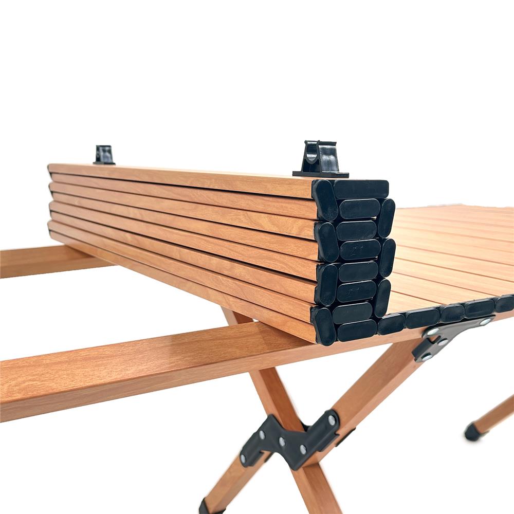 โต๊ะพับตั้งแคมป์ SPRING WOOD GRAIN 120X60 ซม. สีน้ำตาลอ่อน