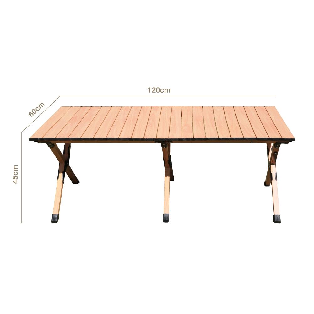 โต๊ะพับตั้งแคมป์ SPRING WOOD GRAIN 120X60 ซม. สีน้ำตาลอ่อน