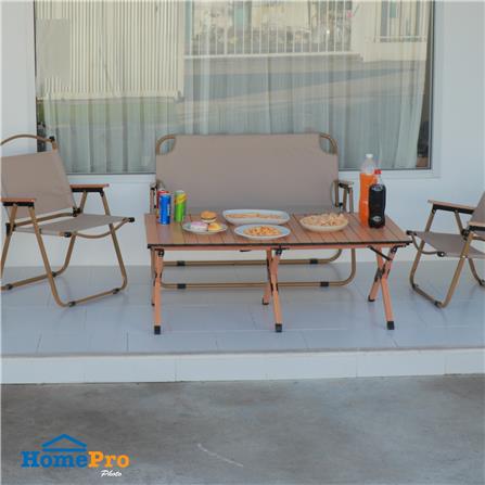 โต๊ะพับตั้งแคมป์ SPRING WOOD GRAIN 120X60 ซม. สีน้ำตาลอ่อน_8