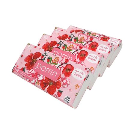 กระดาษเช็ดหน้า PORRIN X-JEEP 100 แผ่น แพ็ก 4_0