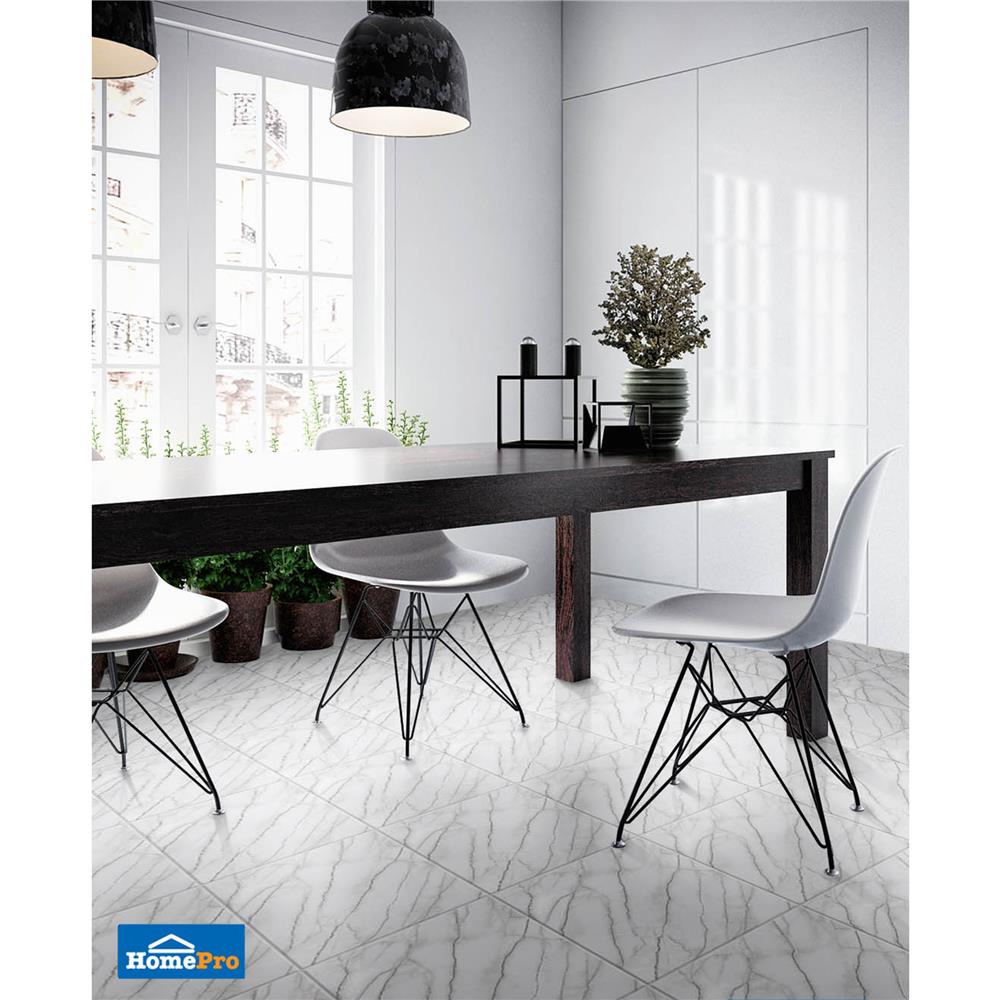 กระเบื้องพื้น 16x16 นิ้ว ภูผา วิมานหมอก ขาว (PP) PM 0.96M2