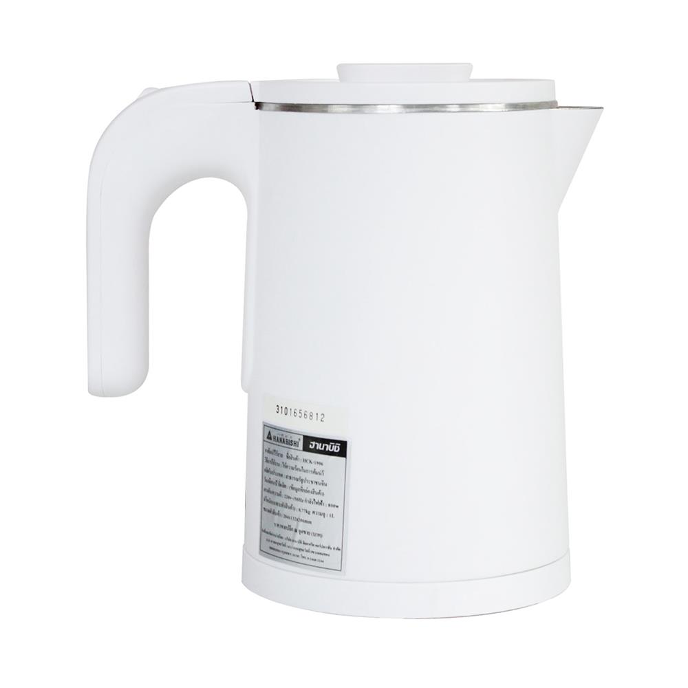กาต้มน้ำไฟฟ้า HANABISHI HCK-1906 1 ลิตร สีขาว