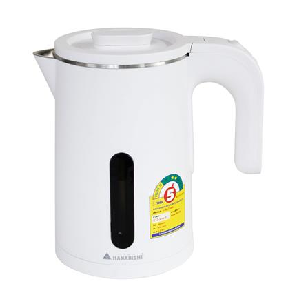 กาต้มน้ำไฟฟ้า HANABISHI HCK-1906 1 ลิตร สีขาว