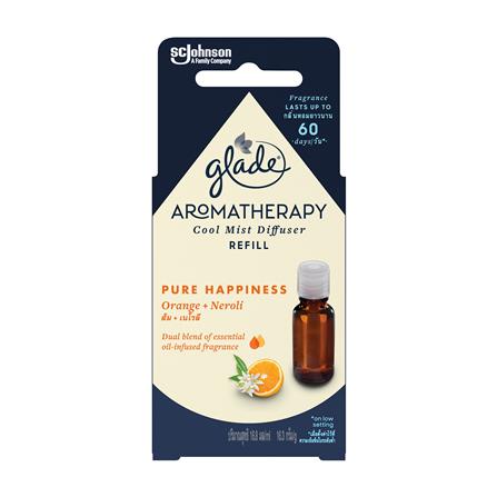รีฟิลเครื่องพ่นสเปรย์ GLADE AROMATHERAPY COOL MIST DIFFUSER 16.8ml กลิ่นส้มและเนโรลี_0