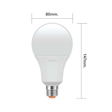 หลอด LED LAMPTAN A80 BULB GLOSS 22 วัตต์ WARM WHITE E27_3