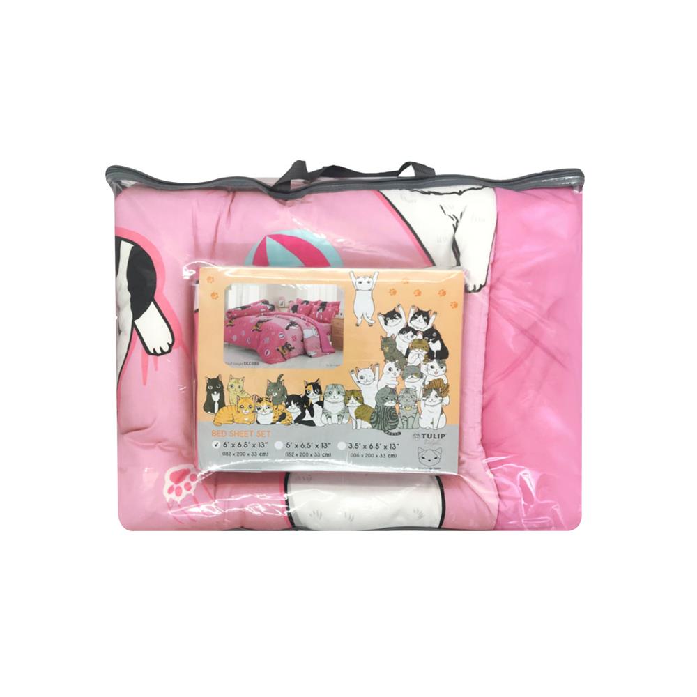 ชุดผ้าปูที่นอน 6 ฟุต 6 ชิ้น TULIP ทูนหัวของบ่าว 60204-DLC080