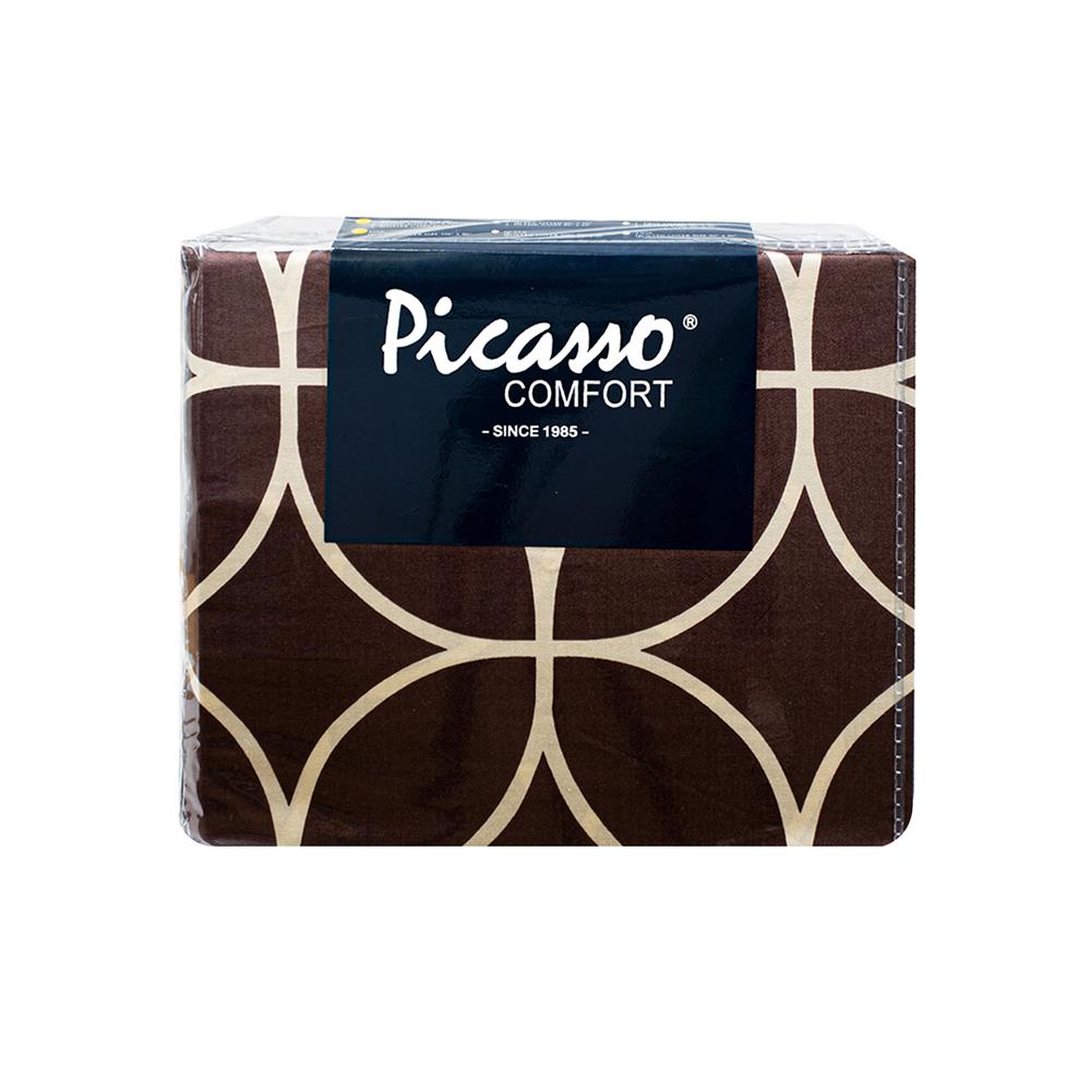 ชุดผ้าปูที่นอน 6 ฟุต 5 ชิ้น PICASSO PB สี COIN BROWN