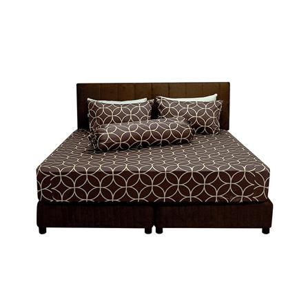 ชุดผ้าปูที่นอน 6 ฟุต 5 ชิ้น PICASSO PB สี COIN BROWN_1