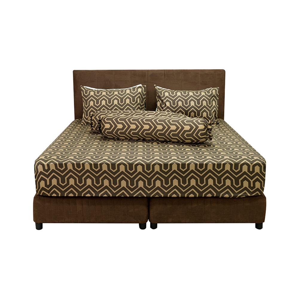 ชุดผ้าปูที่นอน 6 ฟุต 5 ชิ้น PICASSO PB สี SHARP BROWN