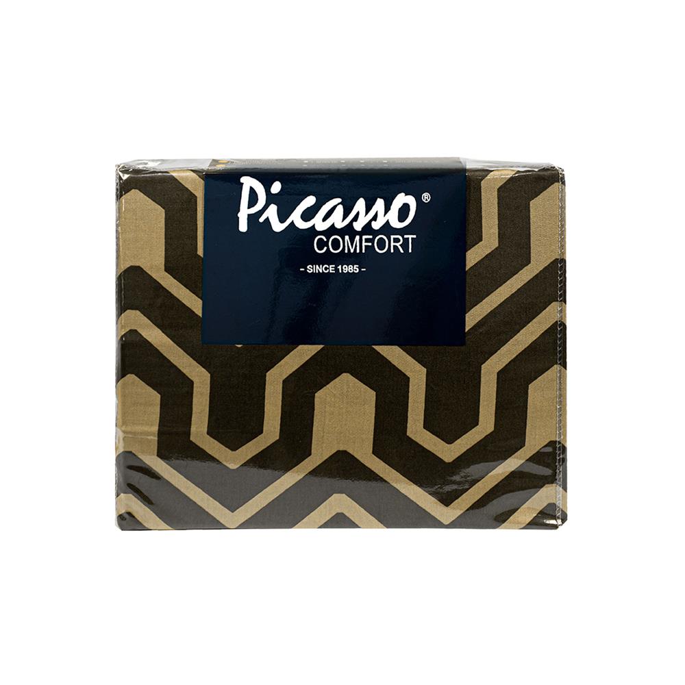 ชุดผ้าปูที่นอน 6 ฟุต 5 ชิ้น PICASSO PB สี SHARP BROWN