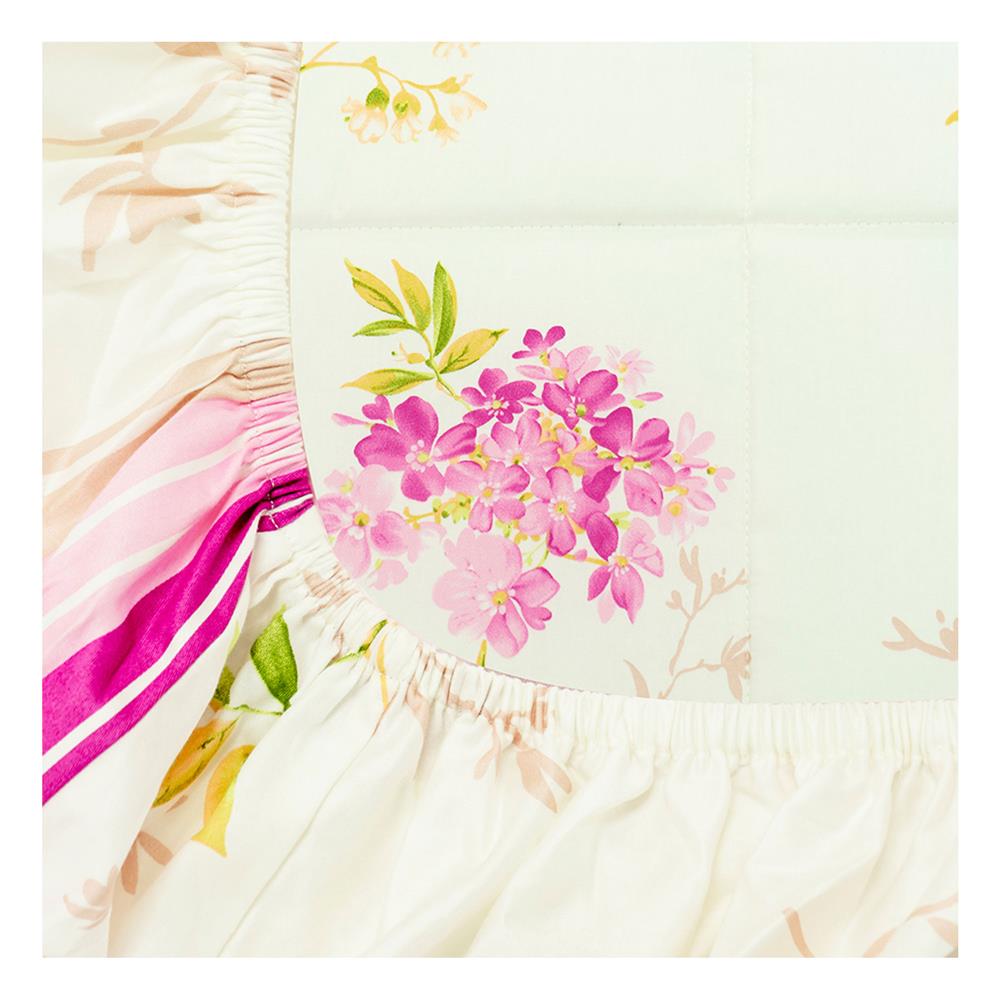 ชุดผ้าปูที่นอน 6 ฟุต 5 ชิ้น PICASSO PB สี PINK FLOWER