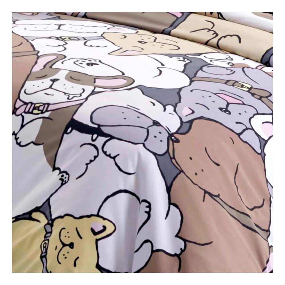 ชุดผ้าปูที่นอน 6 ฟุต 6 ชิ้น TULIP หมาจ๋า 60204-DLC076