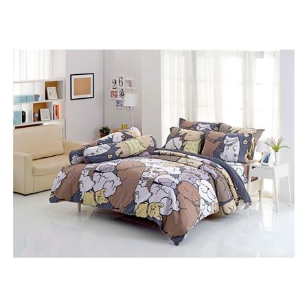 ชุดผ้าปูที่นอน 6 ฟุต 6 ชิ้น TULIP หมาจ๋า 60204-DLC076
