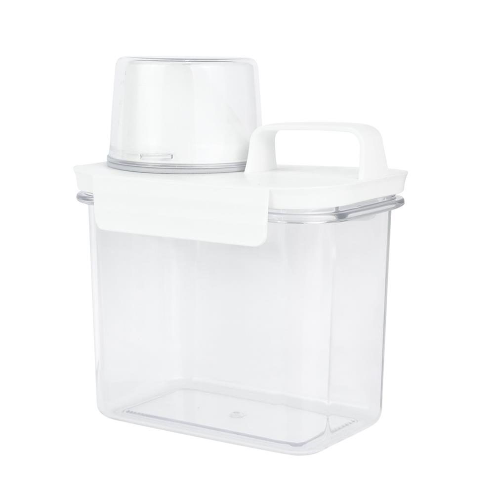 ขวดพลาสติกรีฟิลพร้อมฝาตวง STACKO 1100 มล. 12.6X7.7X17.5 ซม. สีขาว_0