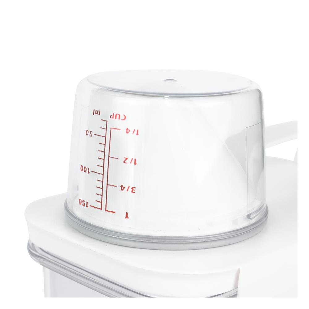 ขวดพลาสติกรีฟิลพร้อมฝาตวง STACKO 1100 มล. 12.6X7.7X17.5 ซม. สีขาว