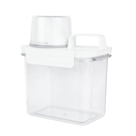 ขวดพลาสติกรีฟิลพร้อมฝาตวง STACKO 1100 มล. 12.6X7.7X17.5 ซม. สีขาว