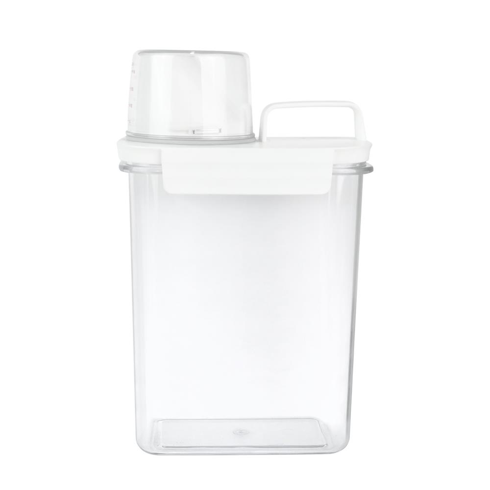 ขวดพลาสติกรีฟิลพร้อมฝาตวง STACKO 1800 มล. 12.6X7.7X24 ซม. สีขาว