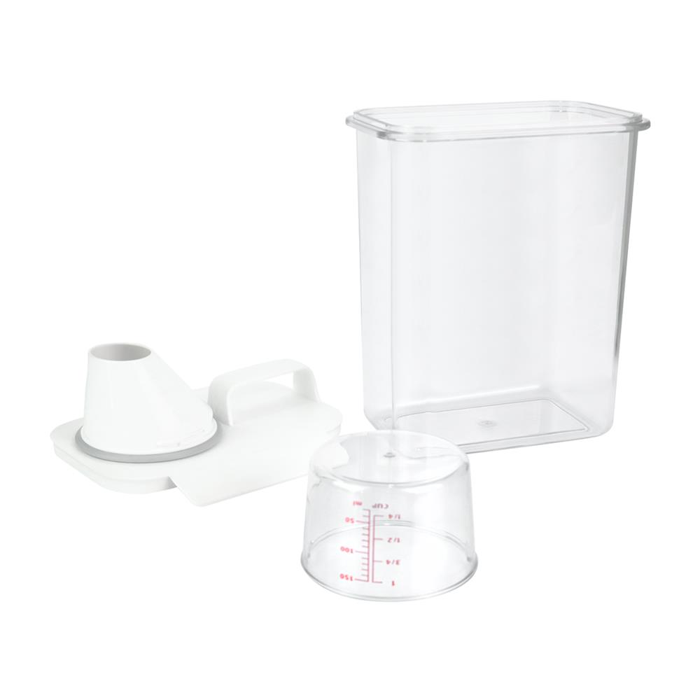 ขวดพลาสติกรีฟิลพร้อมฝาตวง STACKO 1800 มล. 12.6X7.7X24 ซม. สีขาว