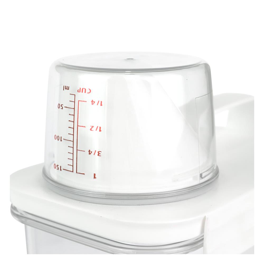 ขวดพลาสติกรีฟิลพร้อมฝาตวง STACKO 1800 มล. 12.6X7.7X24 ซม. สีขาว