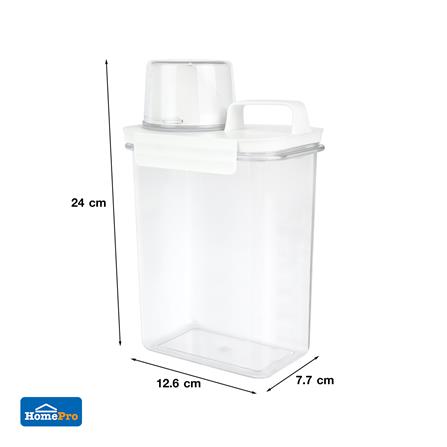 ขวดพลาสติกรีฟิลพร้อมฝาตวง STACKO 1800 มล. 12.6X7.7X24 ซม. สีขาว_10