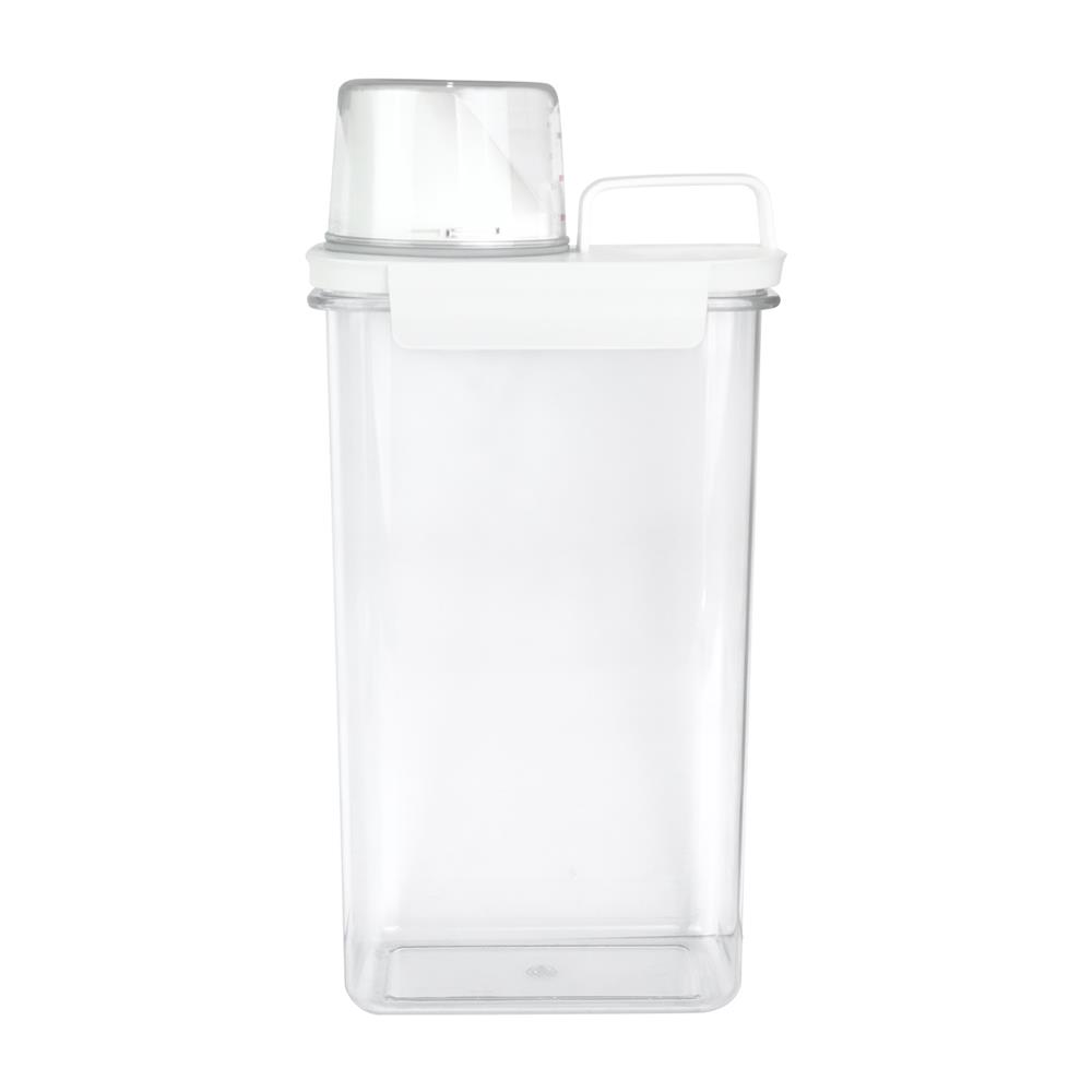 ขวดพลาสติกรีฟิลพร้อมฝาตวง STACKO 2300 มล. 12.6X7.7X29.5 สีขาว