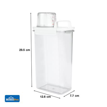 ขวดพลาสติกรีฟิลพร้อมฝาตวง STACKO 2300 มล. 12.6X7.7X29.5 สีขาว_10