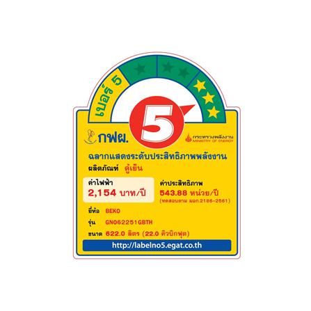 ตู้เย็น SIDE BY SIDE BEKO GNO62251GBTH 22 คิว กระจกดำ_2