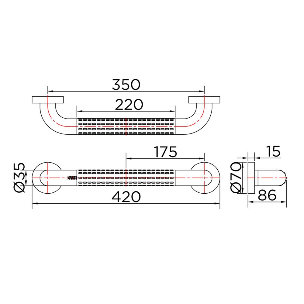ราวกันลื่น KARAT FAUCET KB-01-851-AB35