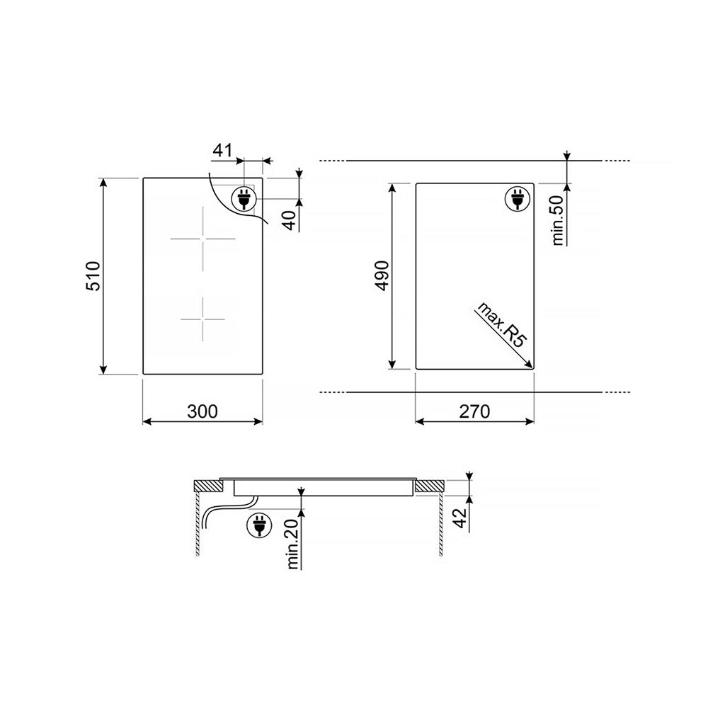 เตาฝังเซรามิก SMEG SE232TD1 30 ซม.