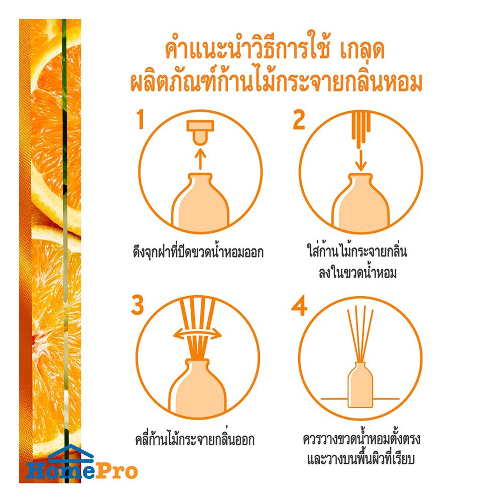 ชุดก้านไม้หอมปรับอากาศ GLADE 80 มล. กลิ่นส้มและเนโรลี