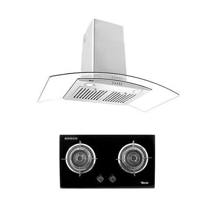 เตาฝัง+เครื่องดูดควัน TECNOSTAR SET HD 3590+HB207140GB