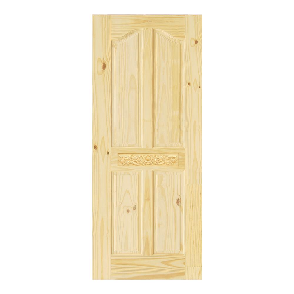 ประตูไม้สนนิวซีแลนด์ D2D ECO PINE-EZERO 32 80X200 ซม. สีธรรมชาติ ไม่เจาะลูกบิด