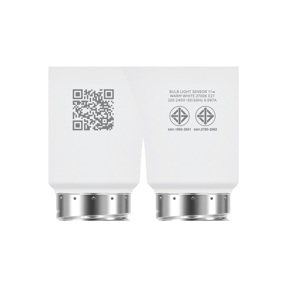 หลอด LED LAMPTAN LIGHT SENSOR 11 วัตต์ WARM WHITE E27