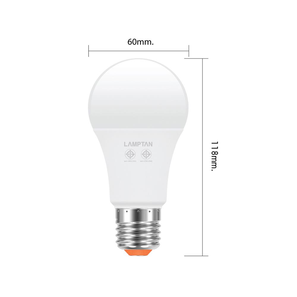 หลอด LED LAMPTAN LIGHT SENSOR 11 วัตต์ WARM WHITE E27