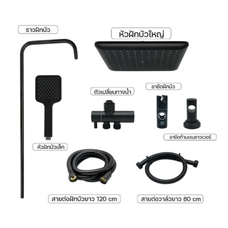 ฝักบัว RAIN SHOWER DMG GL-9102 สีดำ_2