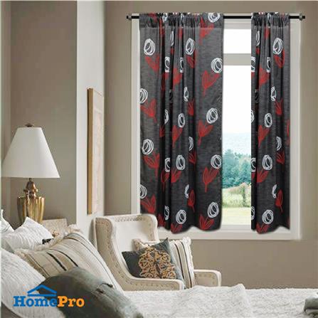 ผ้าม่านสอดหู ME LIVING POPPY 110X140 ซม. สีน้ำตาล_1