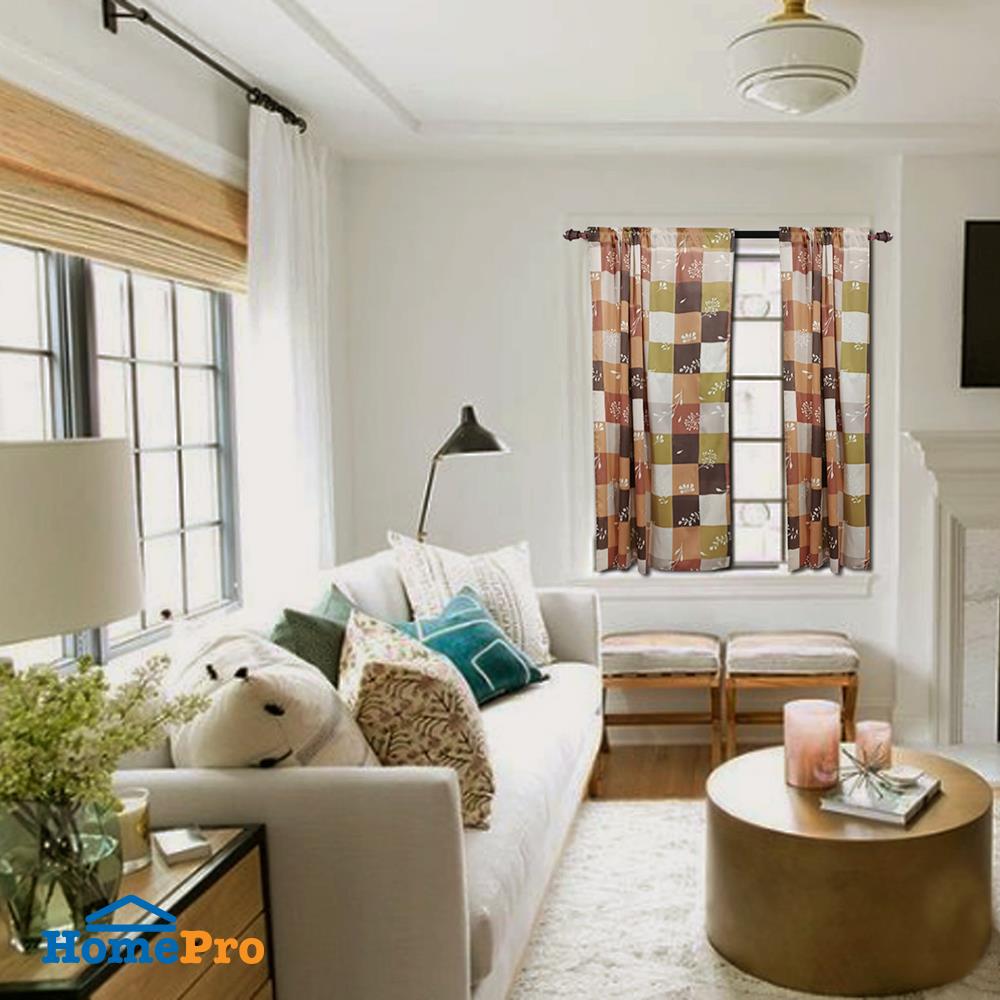 ผ้าม่านสอดหู ME LIVING MARK 110X140 ซม. สีน้ำตาล