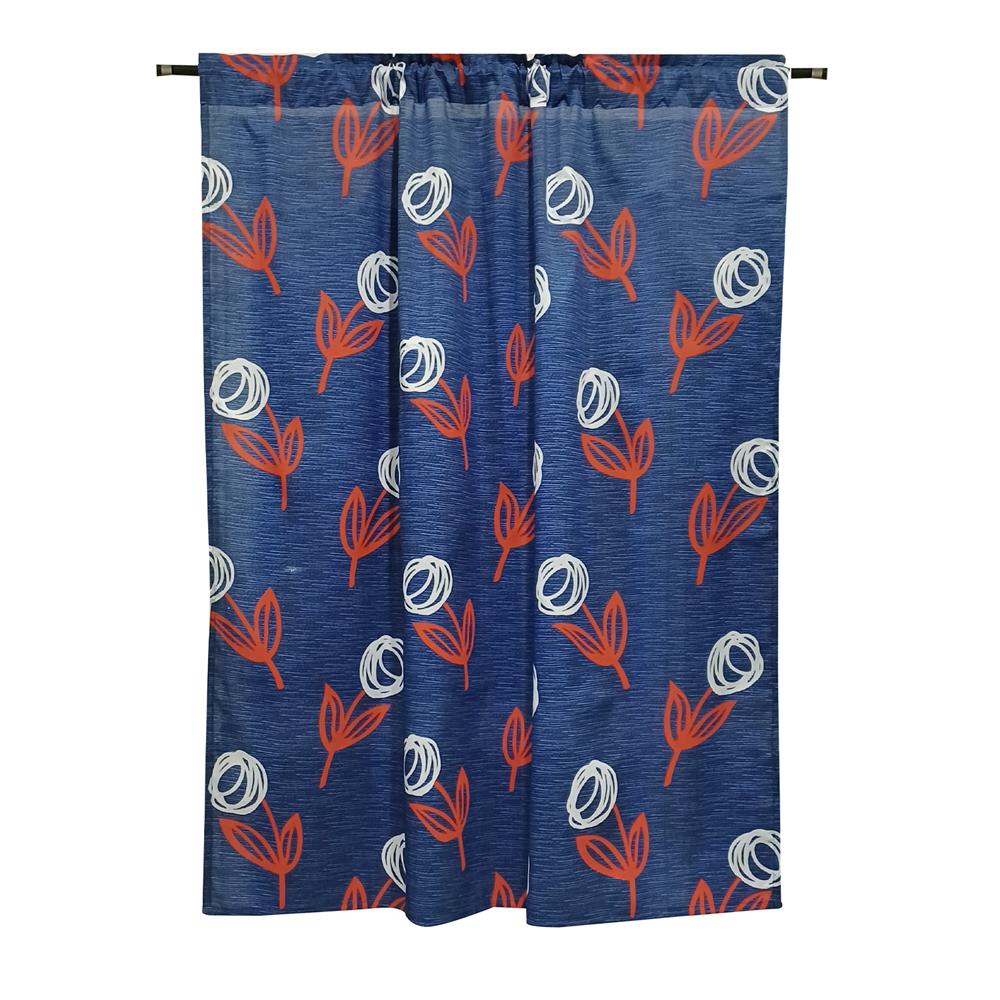 ผ้าม่านสอดหู ME LIVING POPPY 110X140 ซม. สีน้ำเงิน