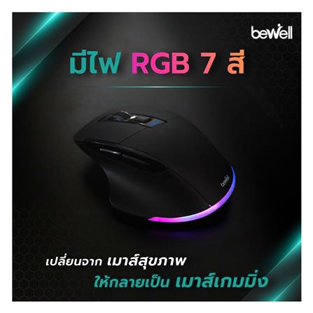 เมาส์ไร้สายเพื่อสุขภาพ Bewell EC-06 สีดำ_4