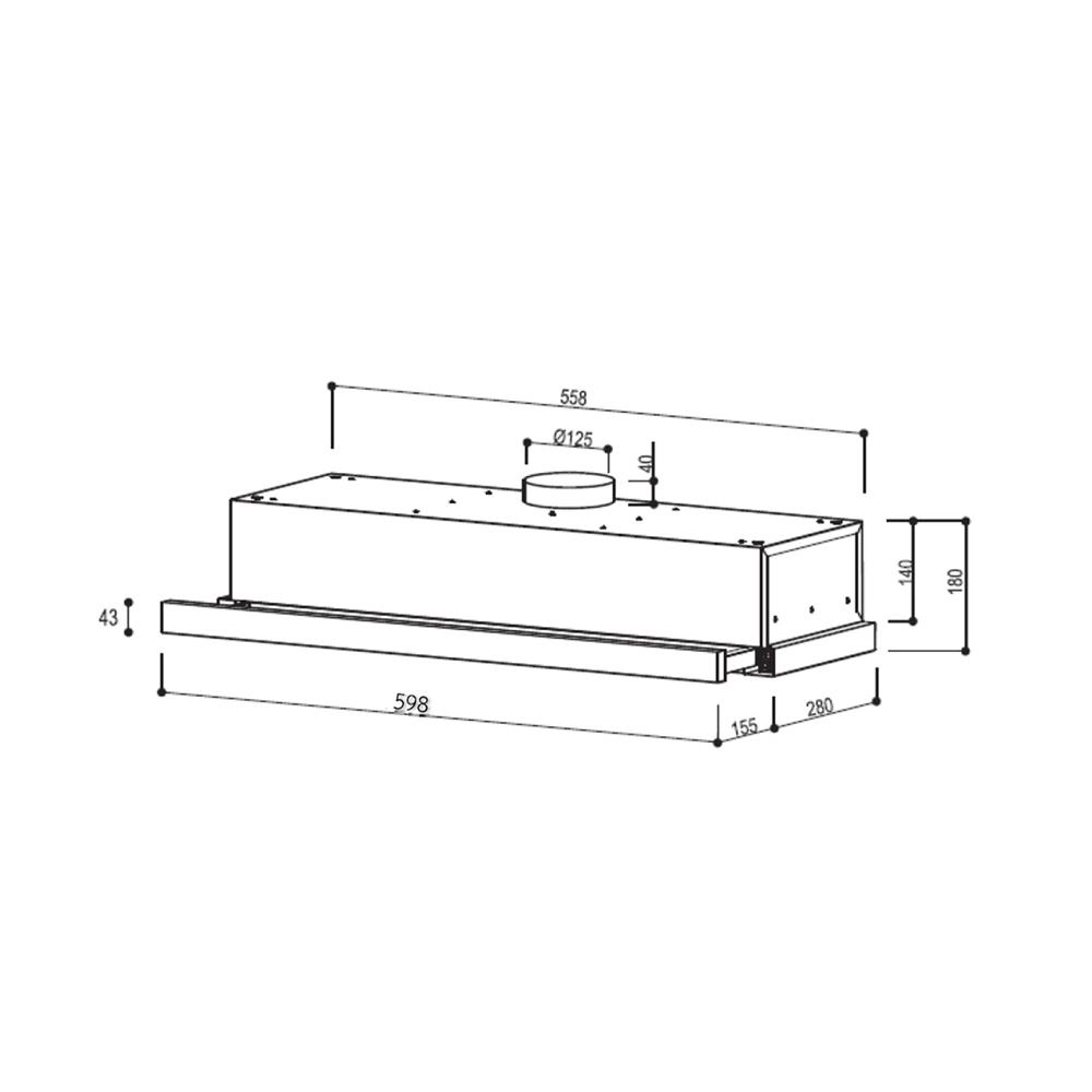 เครื่องดูดควันมาตรฐาน MEX SL226B 60 ซม.