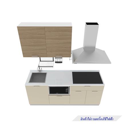 ครัวไม้สำเร็จ STARMARK CONTE 211H_L ท็อปขาว_2