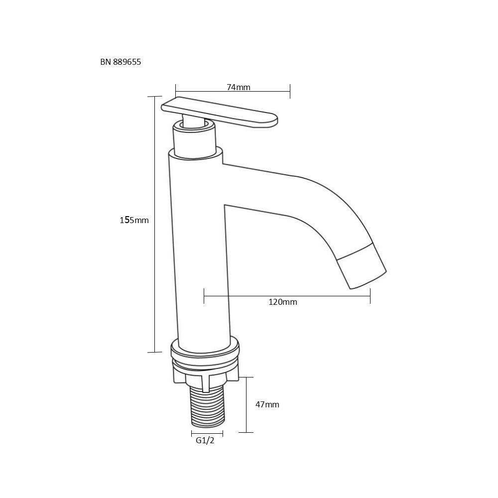 ก๊อกอ่างล้างหน้าเดี่ยว BEN BN 889655