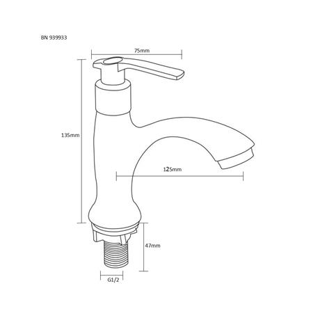 ก๊อกอ่างล้างหน้าเดี่ยว BEN BN 939933_1