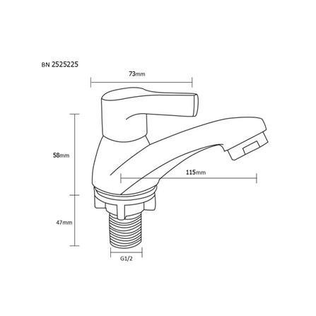ก๊อกอ่างล้างหน้าเดี่ยว BEN BN 2525225_1