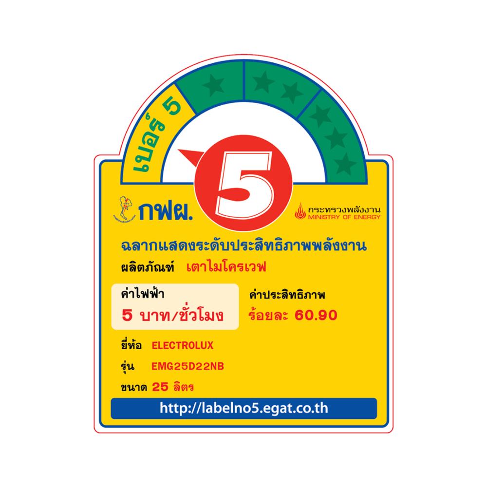 ไมโครเวฟ ELECTROLUX EMG25D22NB 25 ลิตร