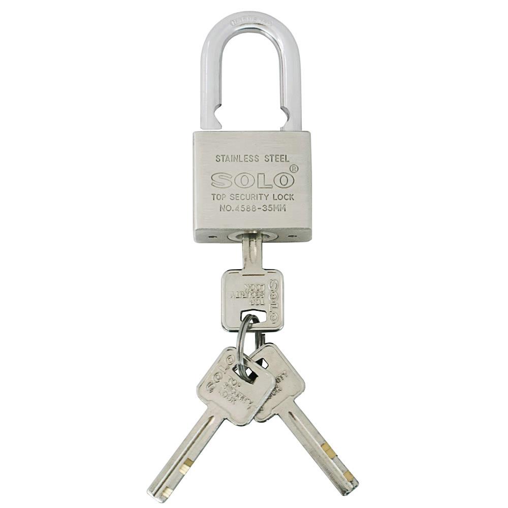 กุญแจลูกปืน SOLO 4588 35 มม. สีสเตนเลส