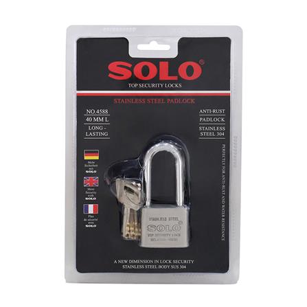 กุญแจลูกปืน SOLO 4588L 40 มม. สีสเตนเลส_2
